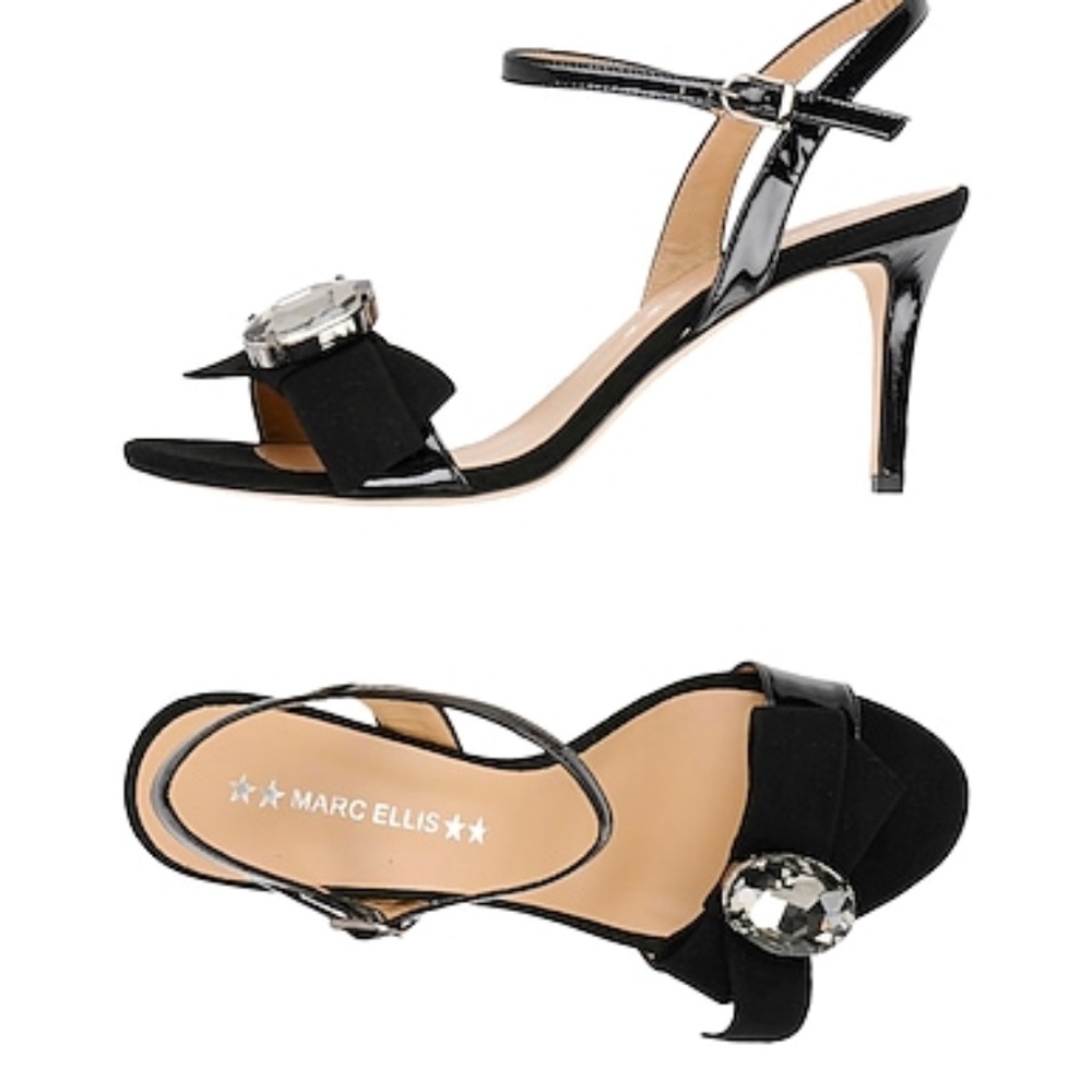 MARC ELLIS WOMEN BLACK SOFT PATENT LEATHER COMFORT SUMMER SANDALS